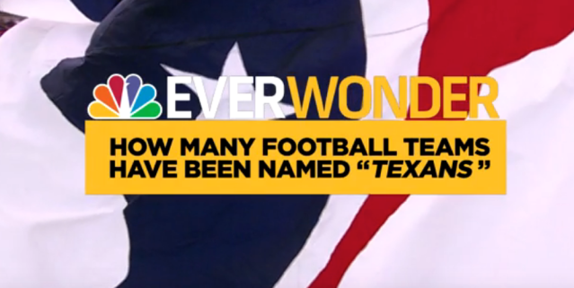 Ever Wonder: How many football teams have been named Texans?